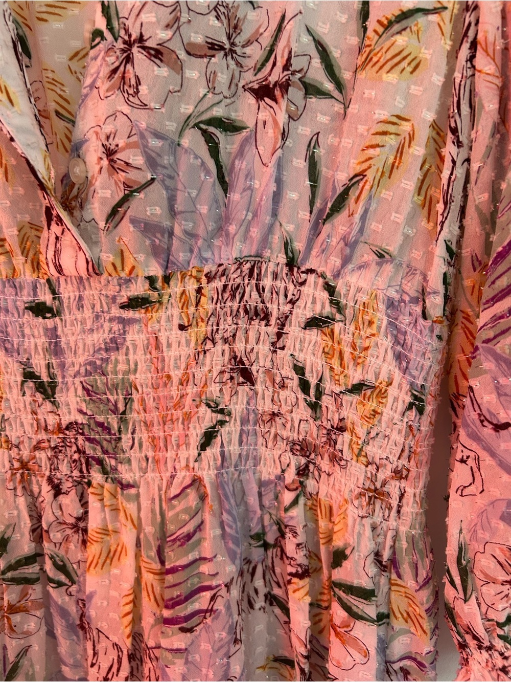 Maje Rythonela Smocked Printed Dress - Picture 8 of 10
